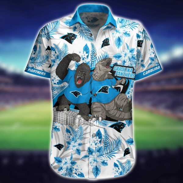 Carolina Panthers Kingkong Godzilla Hawaiian Shirt