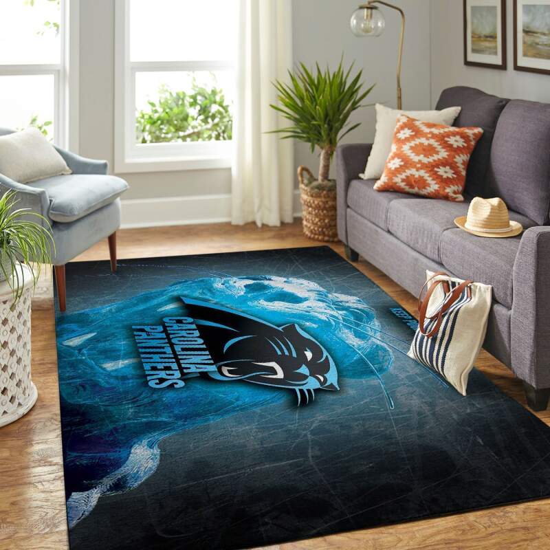 Carolina Panthers Living Room Area Rectangle Rug