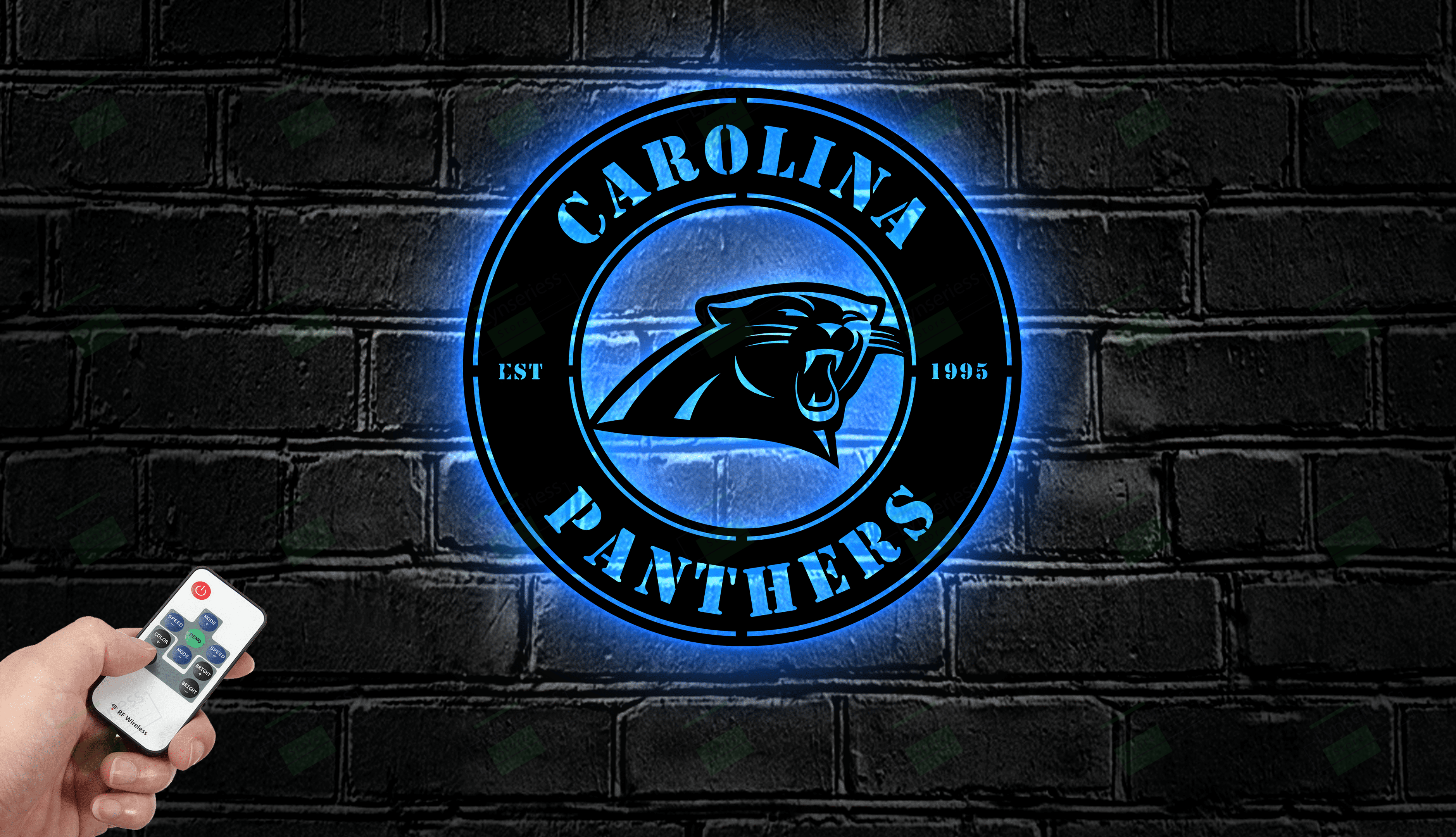 Carolina Panthers Metal Sign – Led Light Sign NFL