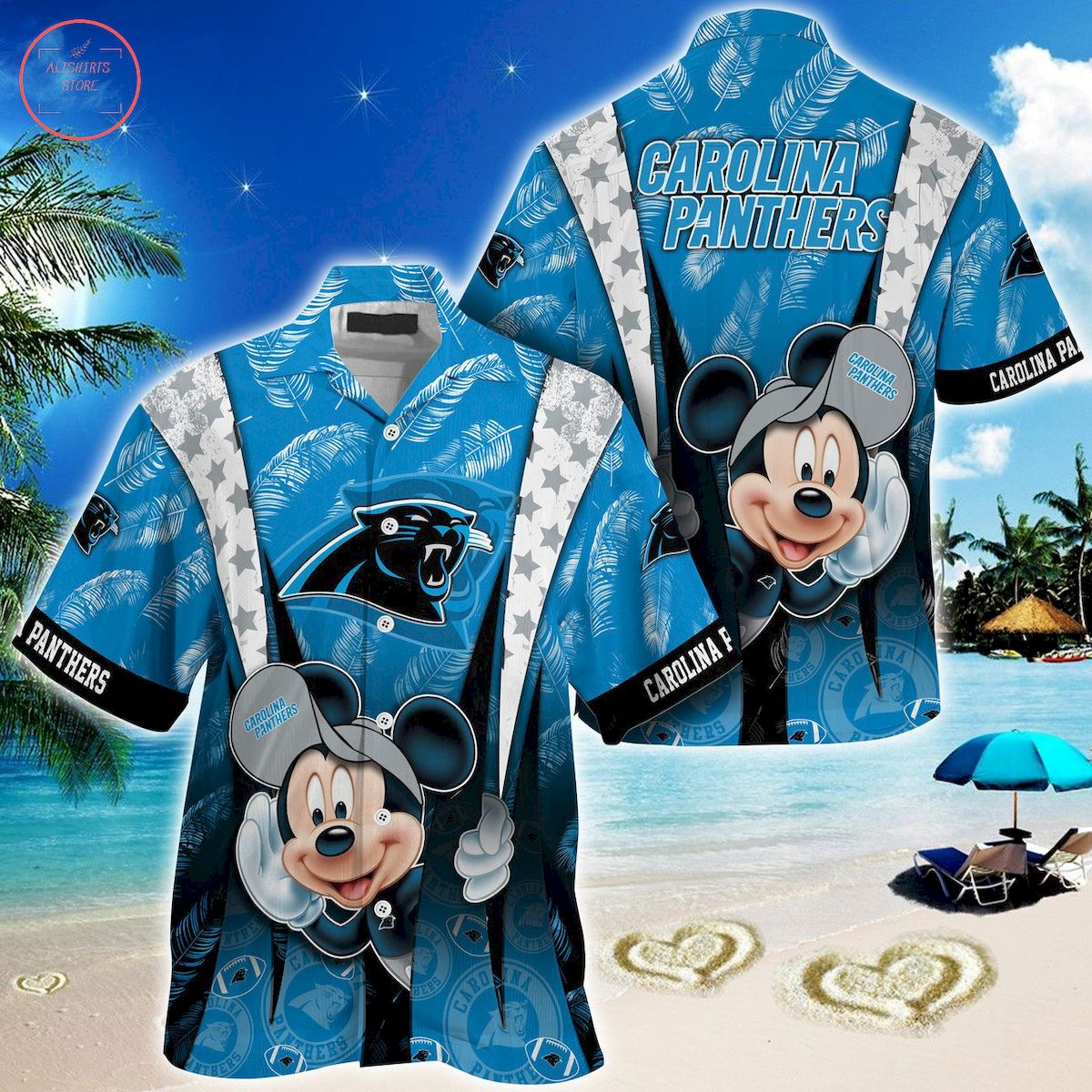 Carolina Panthers Mickey Mouse Ball Hawaiian Shirt