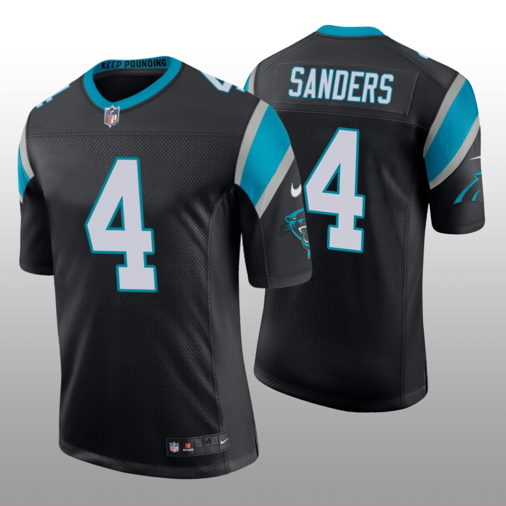 Carolina Panthers Miles Sanders Black Jersey Vapor Limited - Men's
