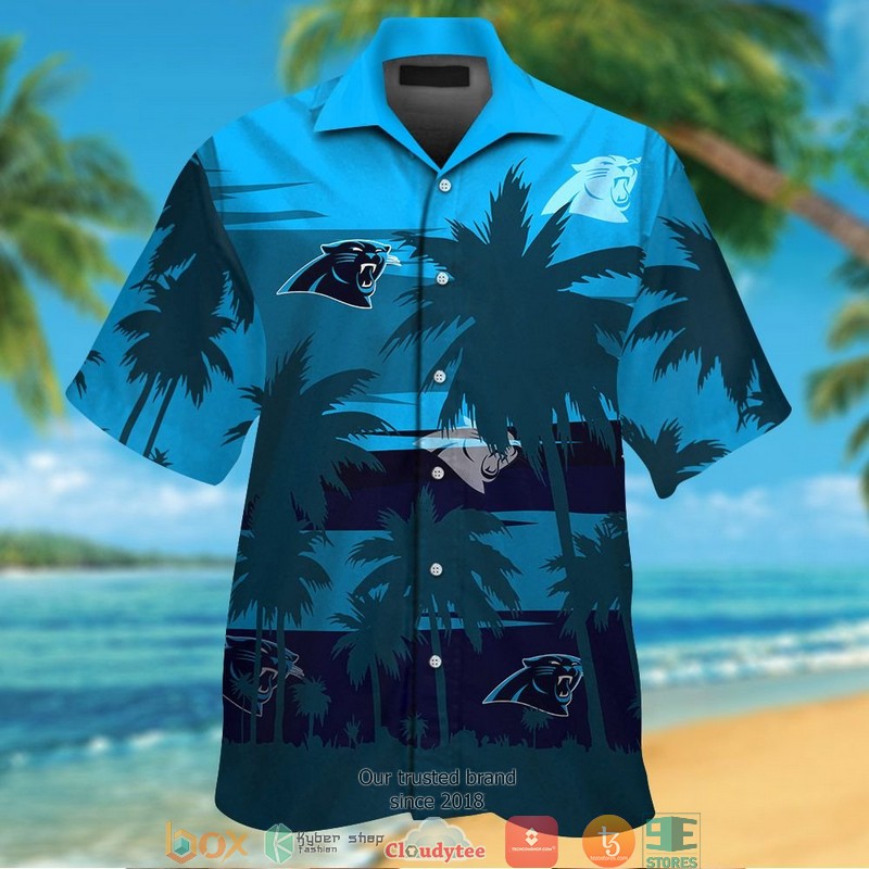 Carolina Panthers Moss Green Coconut Hawaiian Shirt