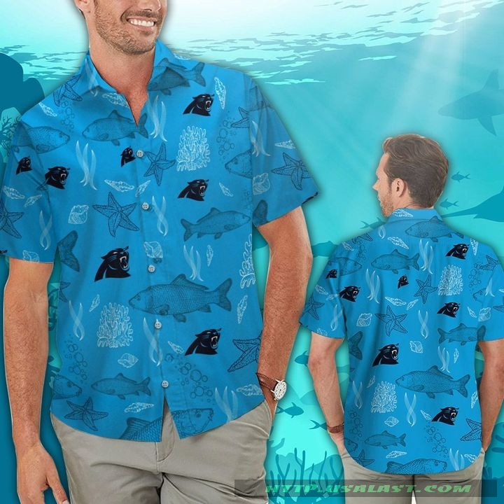 Carolina Panthers Ocean Fishes Hawaiian Shirt