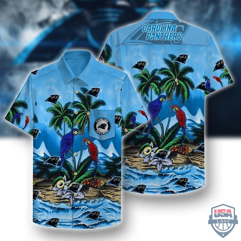Carolina Panthers Parrots Couple Hawaiian Shirt