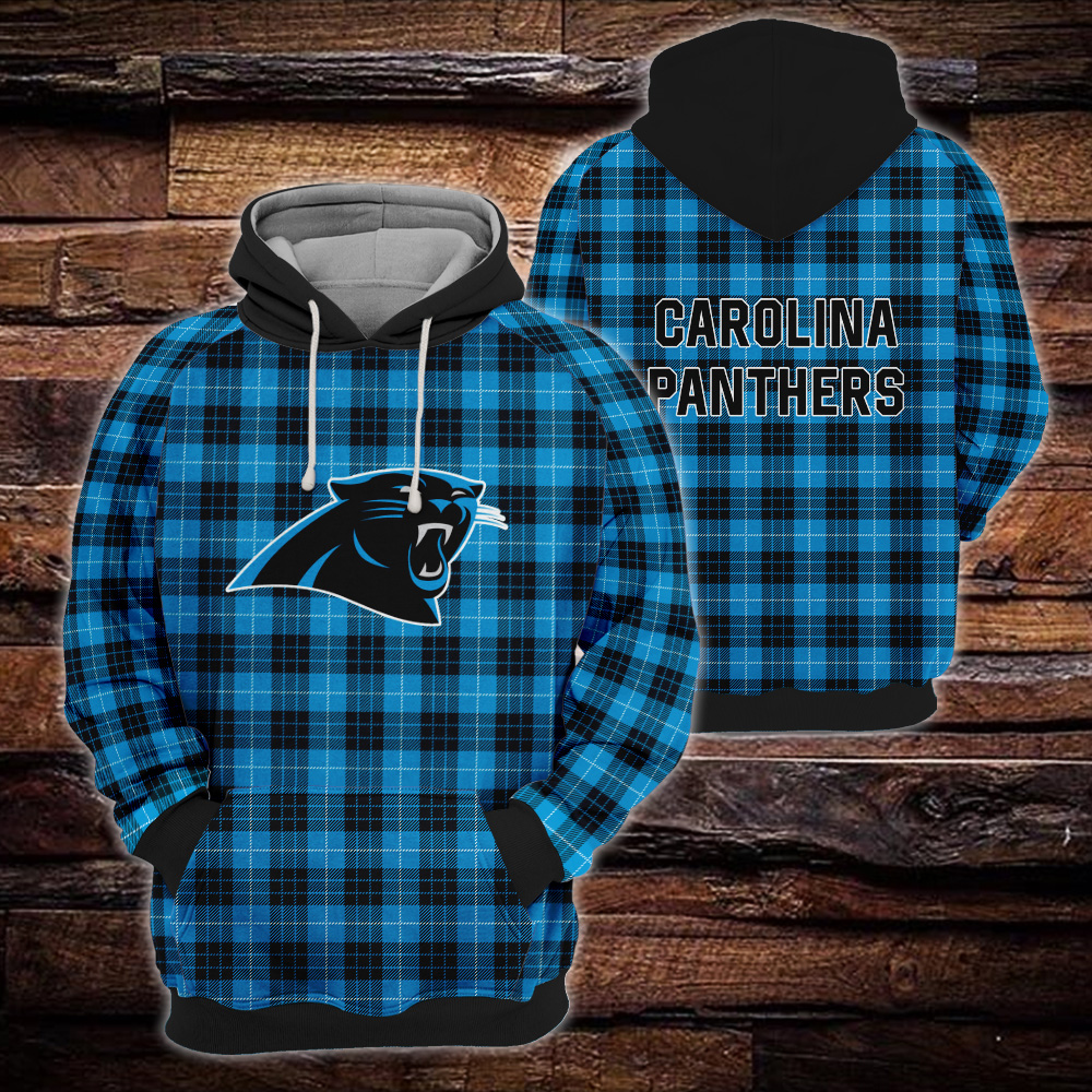 Carolina Panthers Plaid Hoodie 3D Gift For Fans
