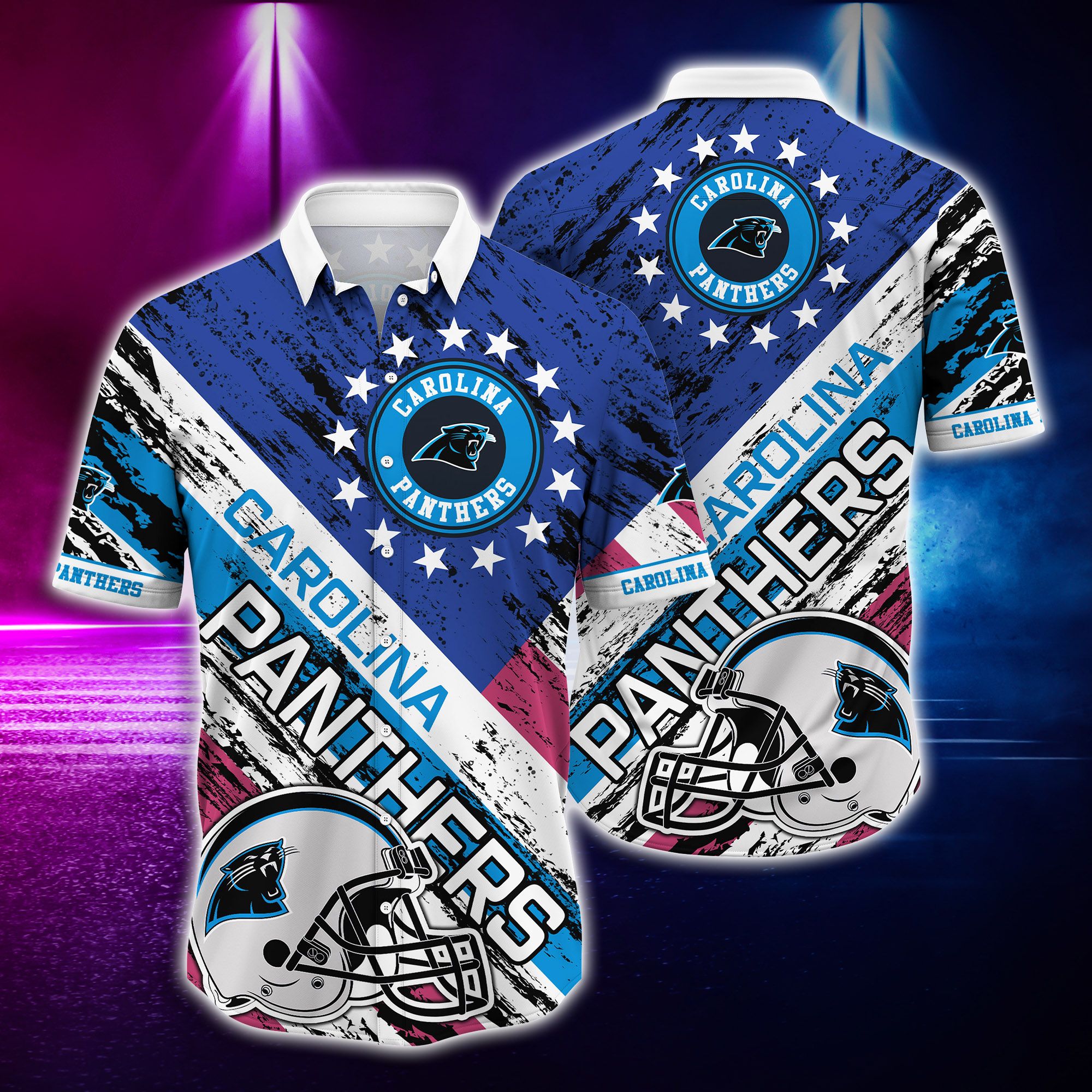 Carolina Panthers rugby helmet Hawaiian Shirt