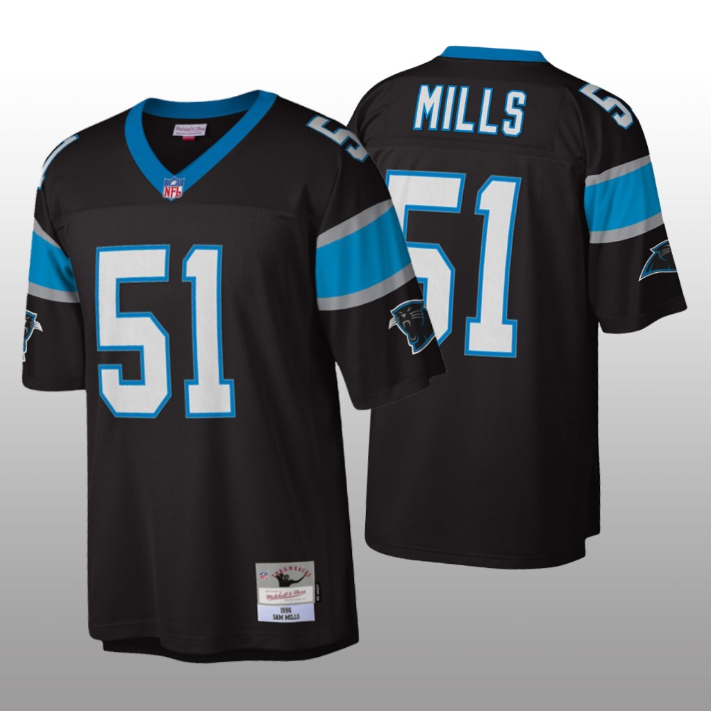 Carolina Panthers Sam Mills Mitchell & Ness Black Legacy Jersey - Men's
