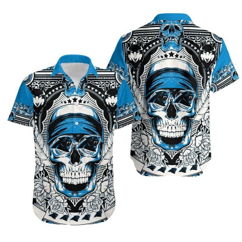 Carolina Panthers Skull1 Hawaiian Shirt