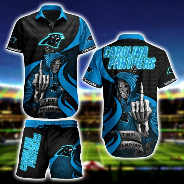 Carolina Panthers Skull Death Hawaiian Shirt