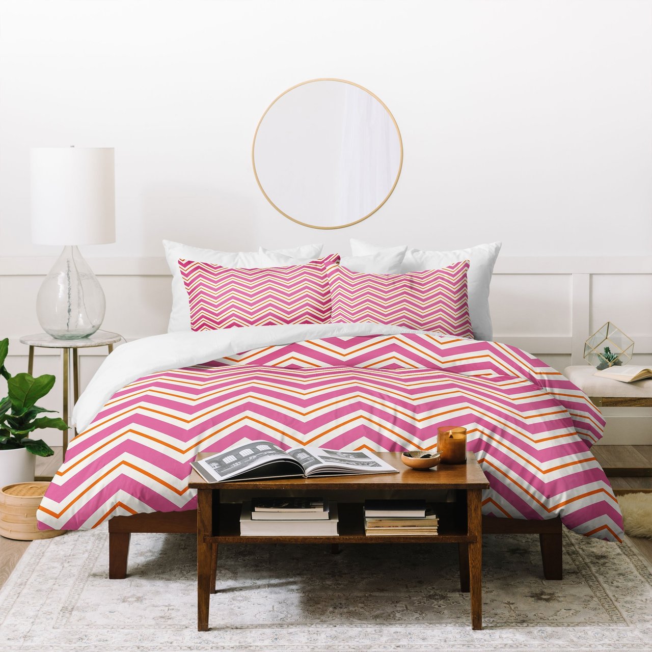 Caroline Okun Berry Pop Chevron Duvet Cover Bedding Set