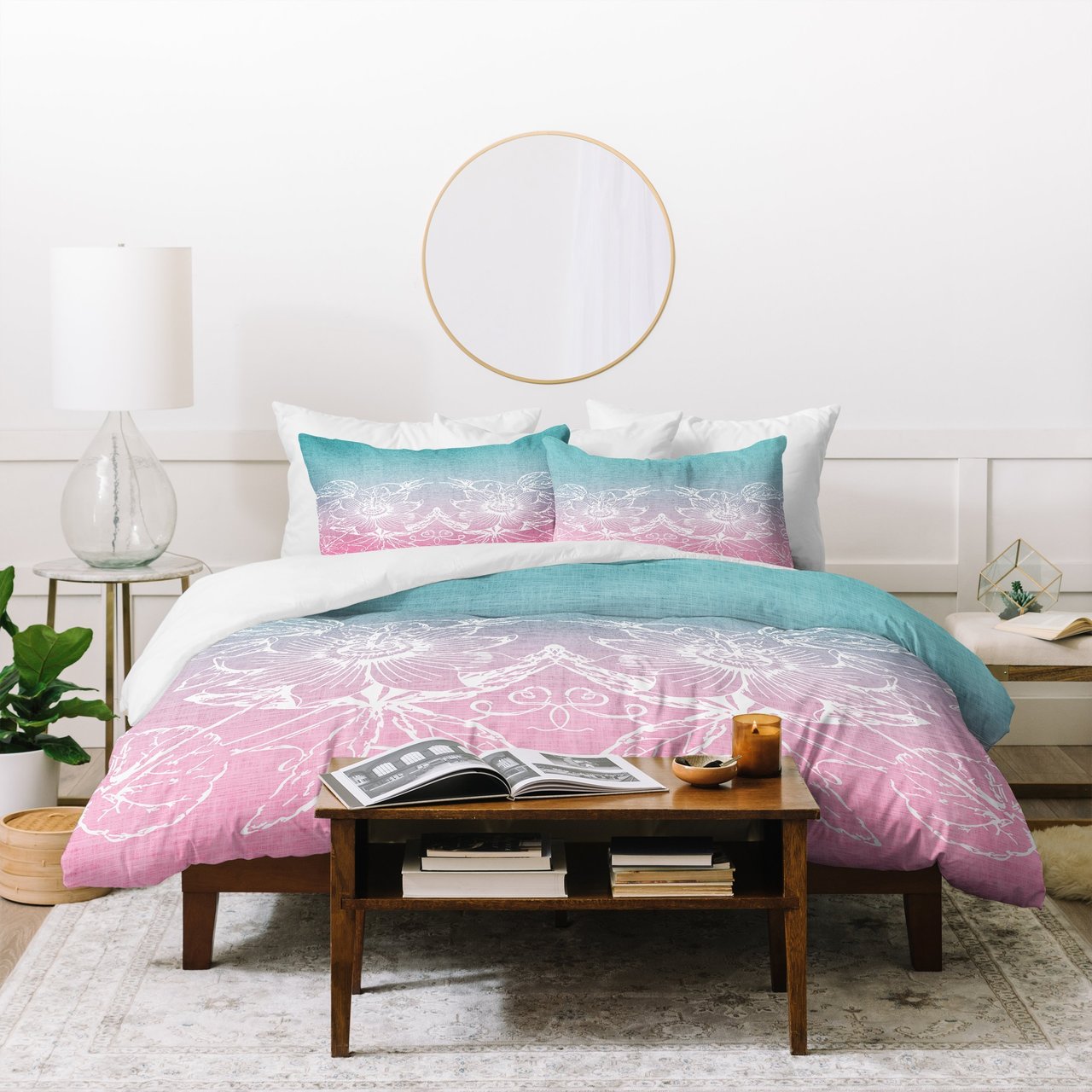 Caroline Okun Endearment In Pink Duvet Cover Bedding Set