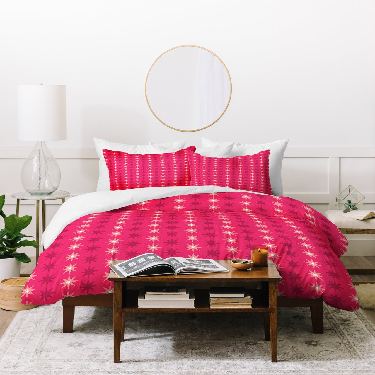 Caroline Okun Fuschia Split Duvet Cover Bedding Set