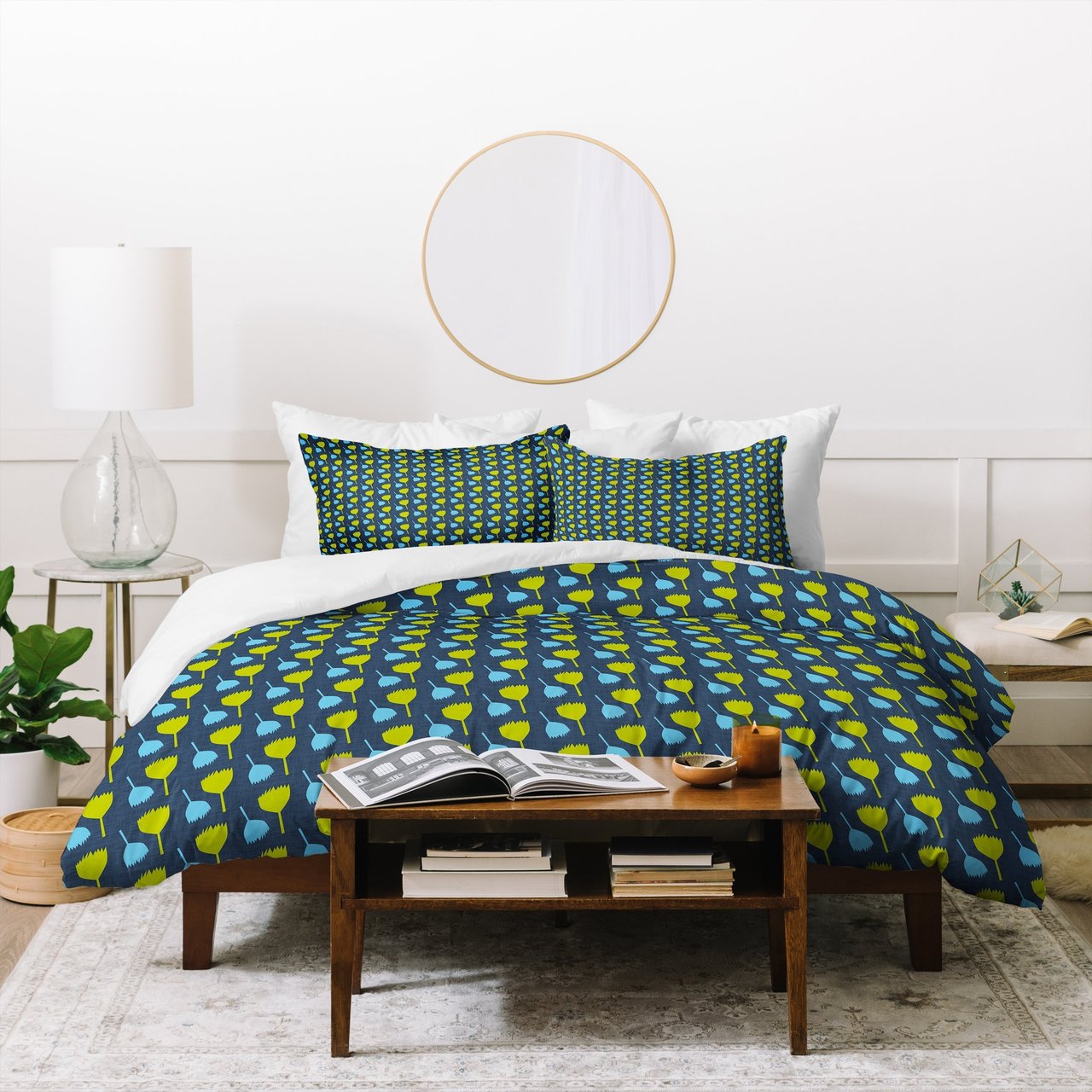 Caroline Okun Green Ginkgo Duvet Cover Bedding Set