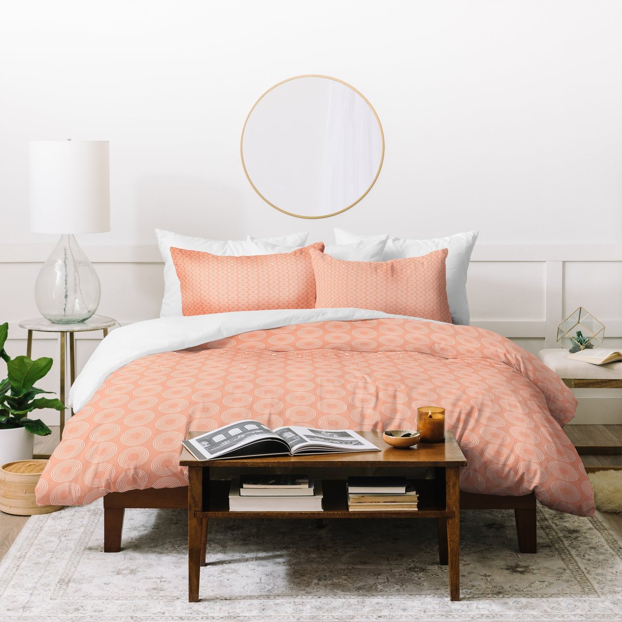 Caroline Okun Mod Pink Circles Duvet Cover Bedding Set