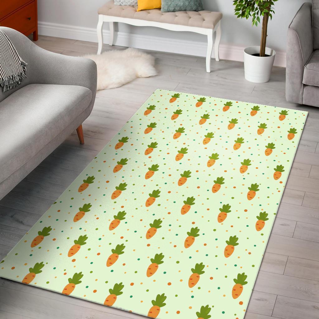 Carrot Dot Pattern Print Area Limited Edition Rectangle Rug