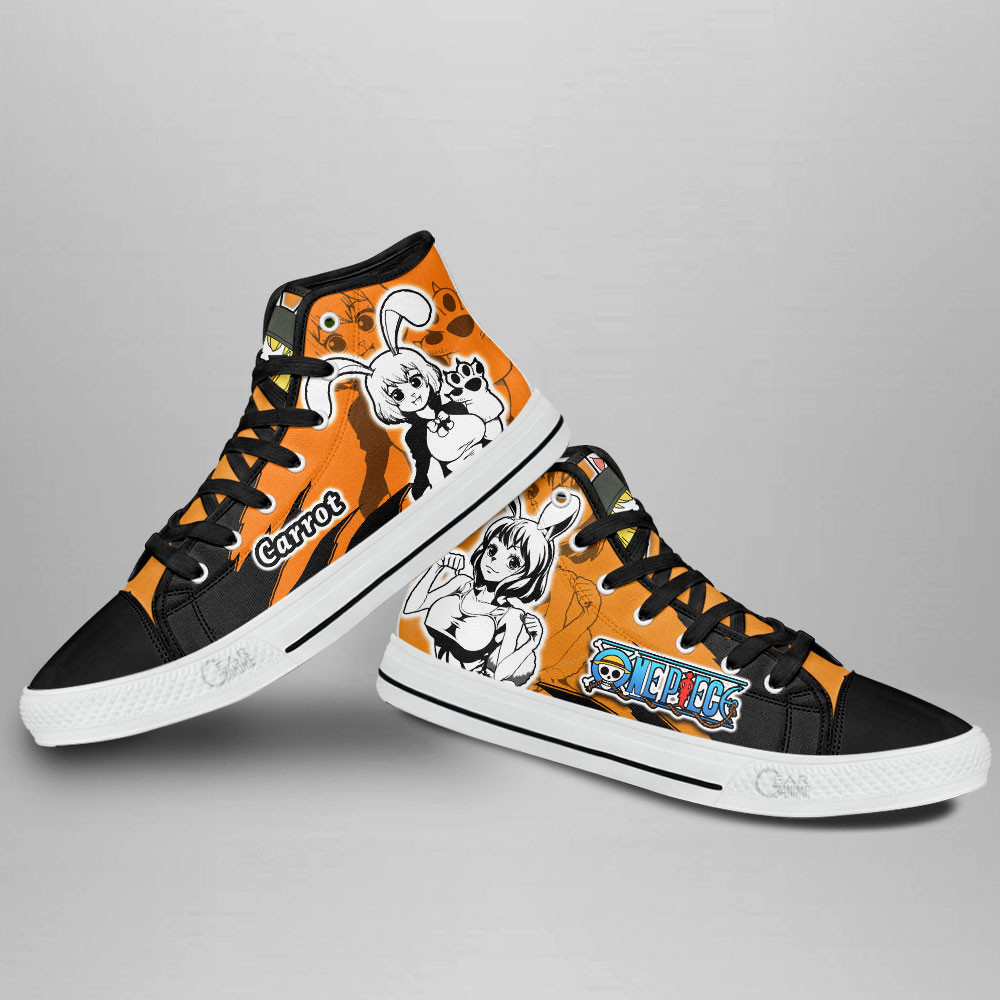 Carrot High Top Shoes One Piece Custom Anime Sneakers Mix Manga