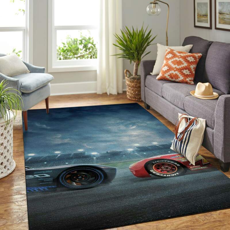 Cars-disney Movie Living Room Area Rectangle Rug