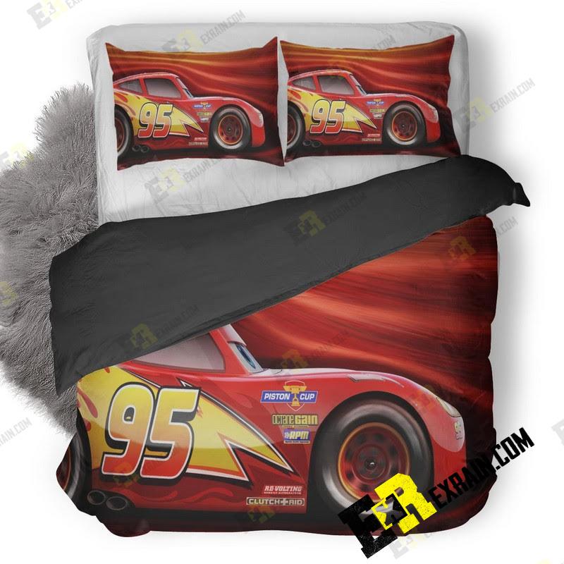 Cars Lightning Mcqueen 3D Customized Duvet Cover Bedding Set