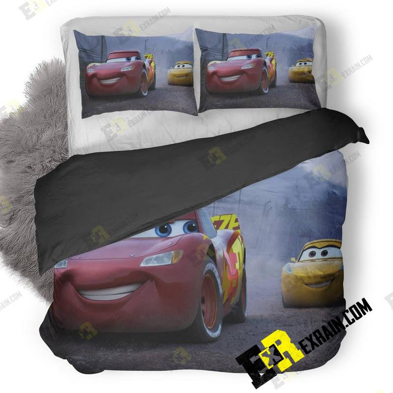 Cars Lightning Mcqueen Movie Uu 3D Customized Duvet Cover Bedding Set