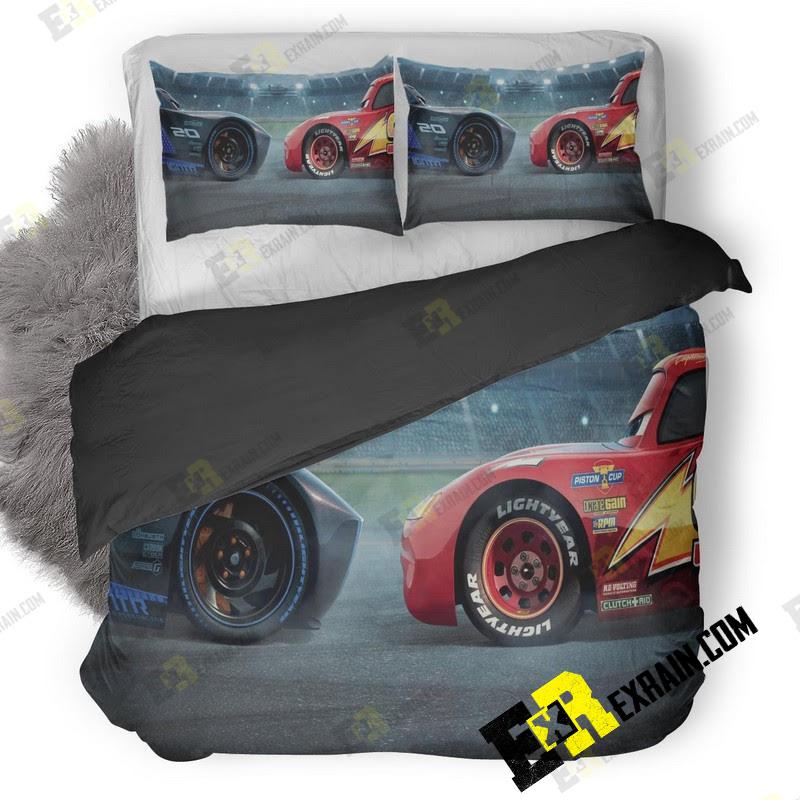 Cars Pixar Animated Movie Ad 3D Customized Duvet Cover Bedding Set