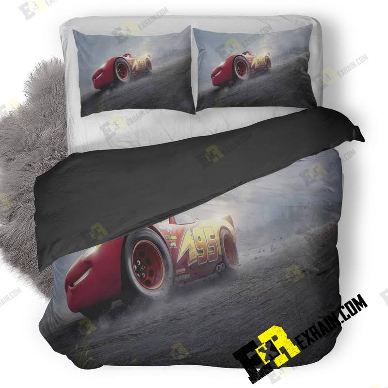 Cars Red Lightning Mcqueen 8K C 3D Customized Duvet Cover Bedding Set