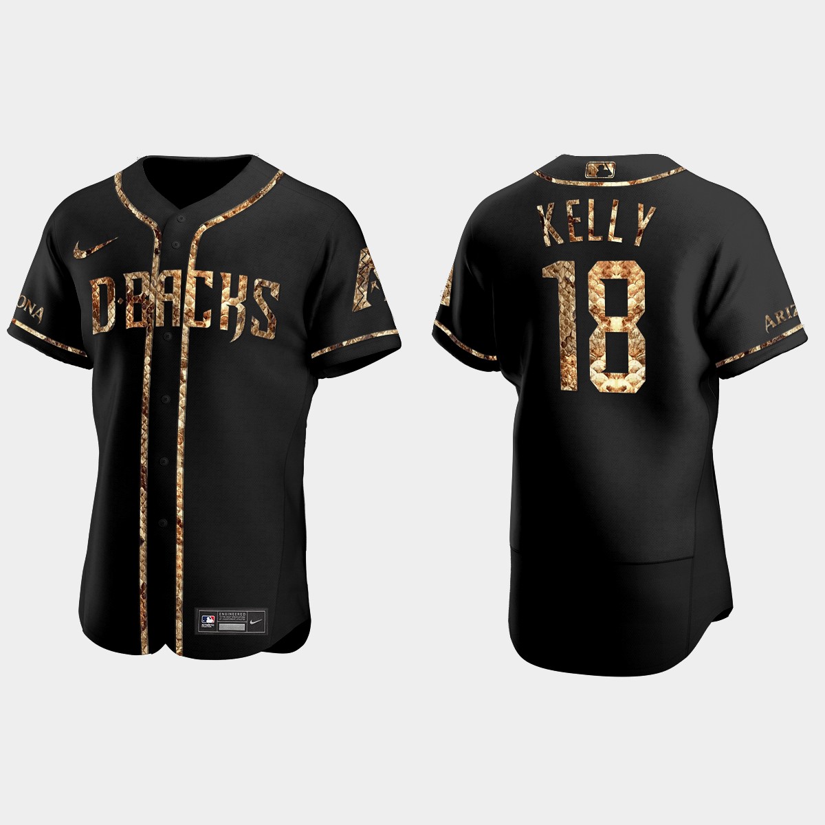 Carson Kelly Arizona Diamondbacks Python Skin Jersey - Black