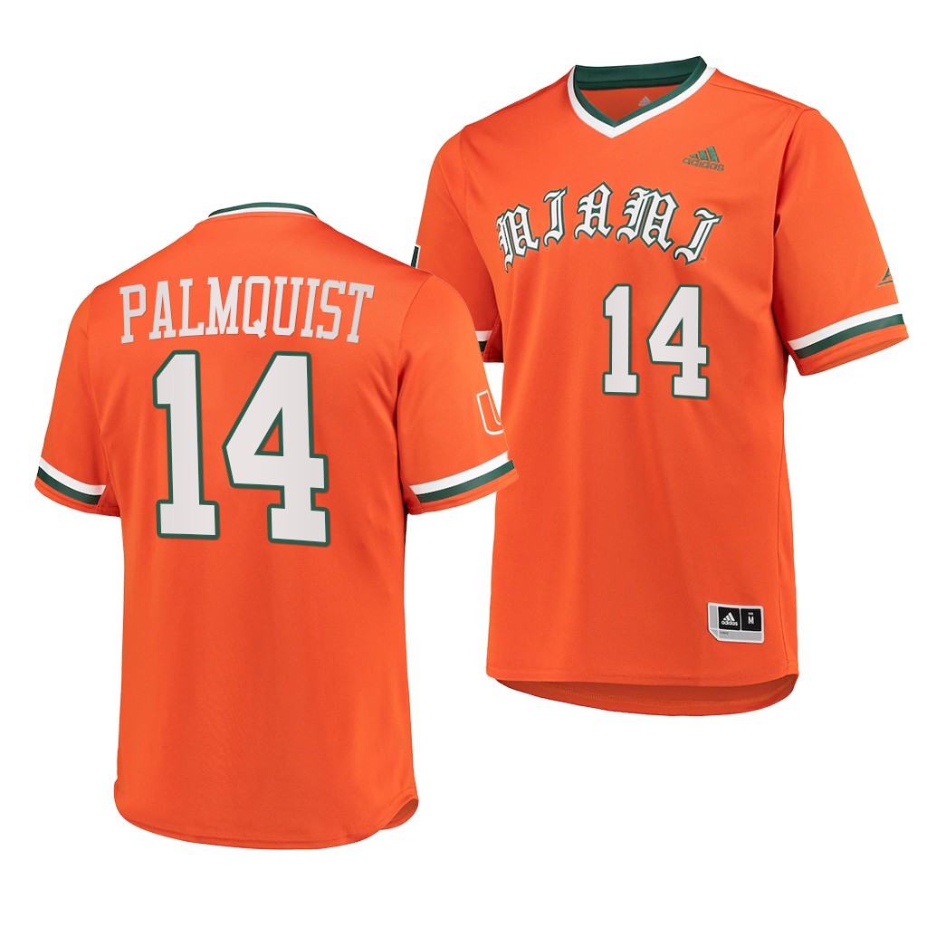 Carson Palmquist Miami Hurricanes #14 Orange Primegreen  Jersey