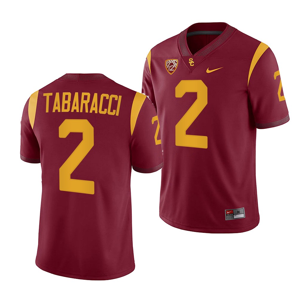 Carson Tabaracci USC Trojans College Cardinal 2022-23 2 Jersey Men