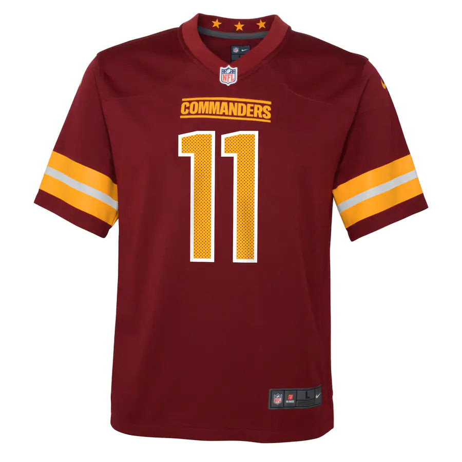 Carson Wentz 11 Washington Commanders Youth Alternate Game Stitched Jersey – Burgundy