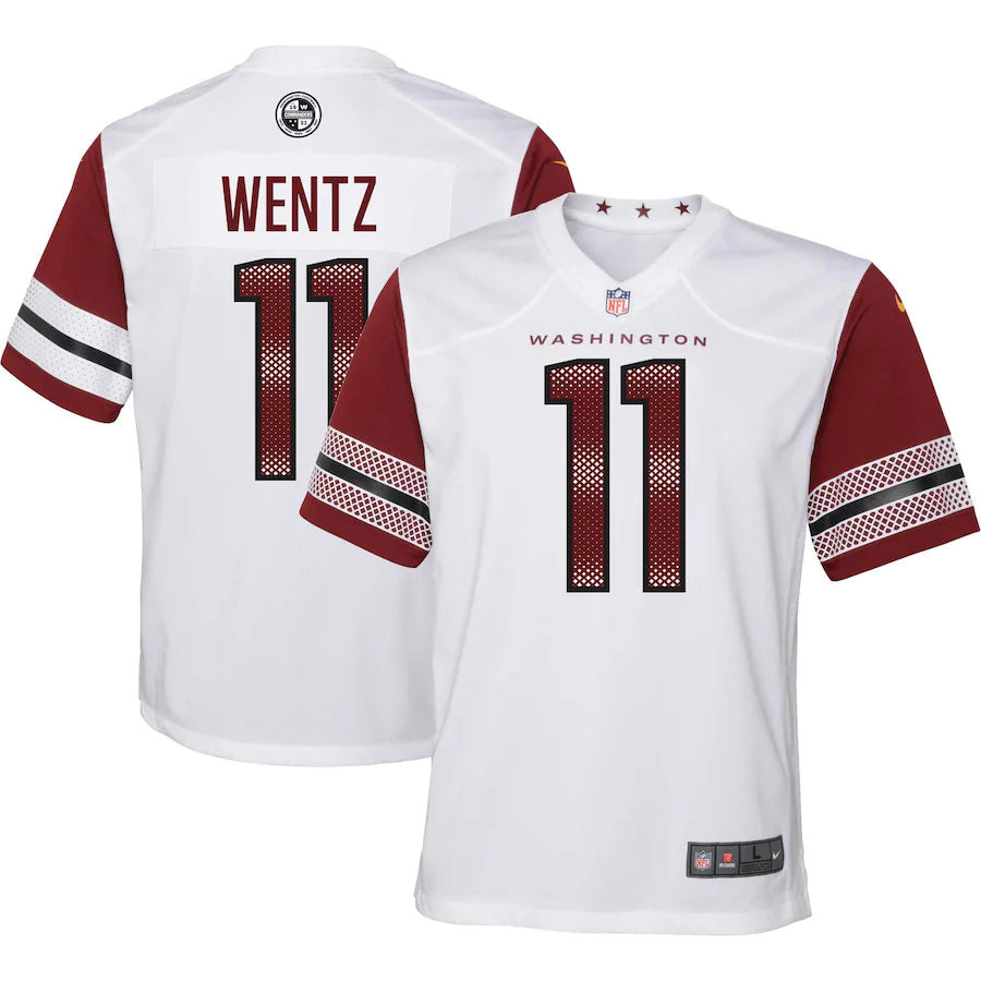 Carson Wentz 11 Washington Commanders Youth Game Stitched Jersey – White