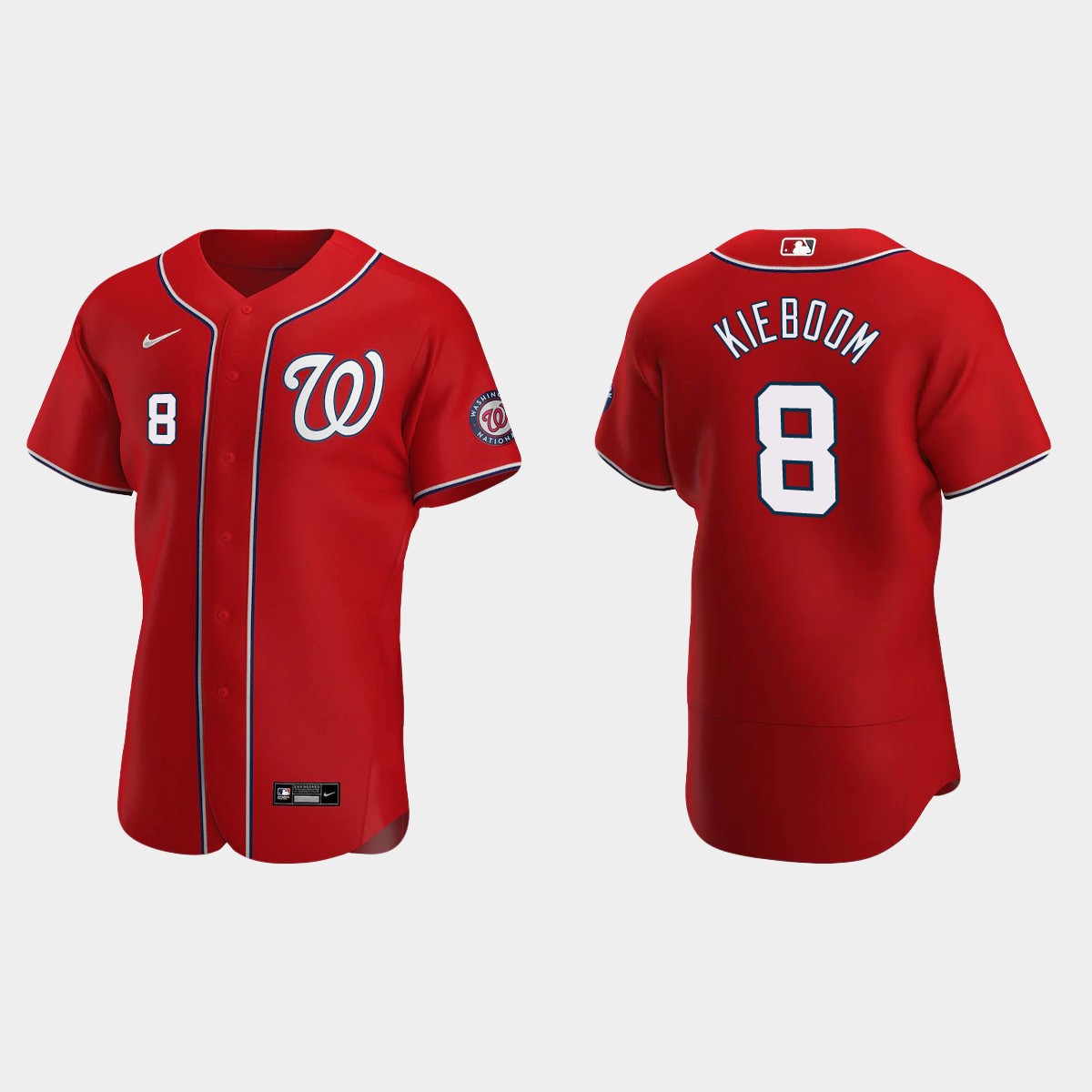 Carter Kieboom #8 Washington Nationals Alternate Jersey – Red