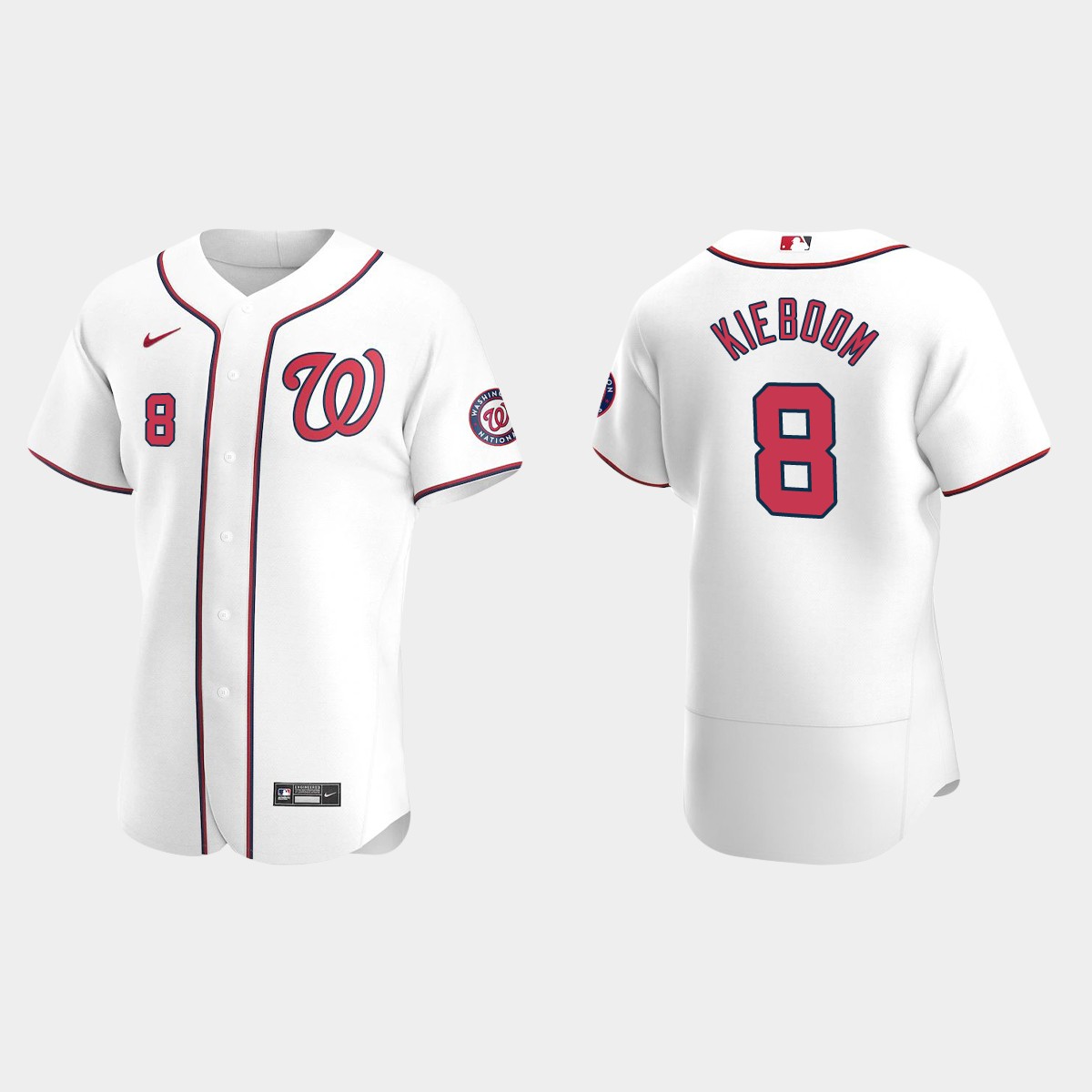 Carter Kieboom #8 Washington Nationals Home Jersey – White