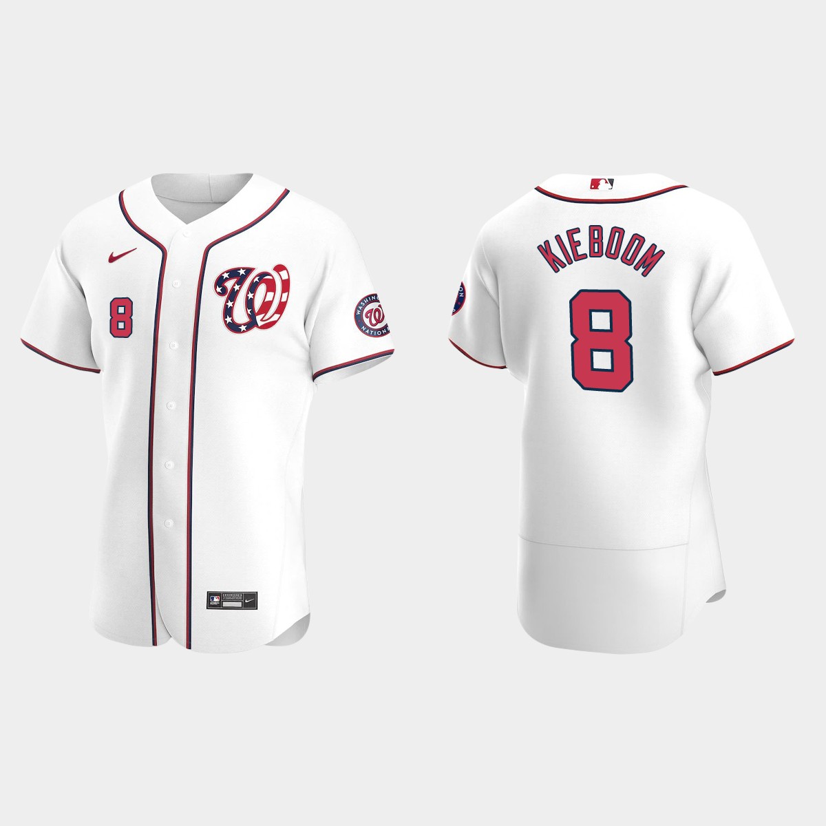Carter Kieboom #8 Washington Nationals Jersey – White