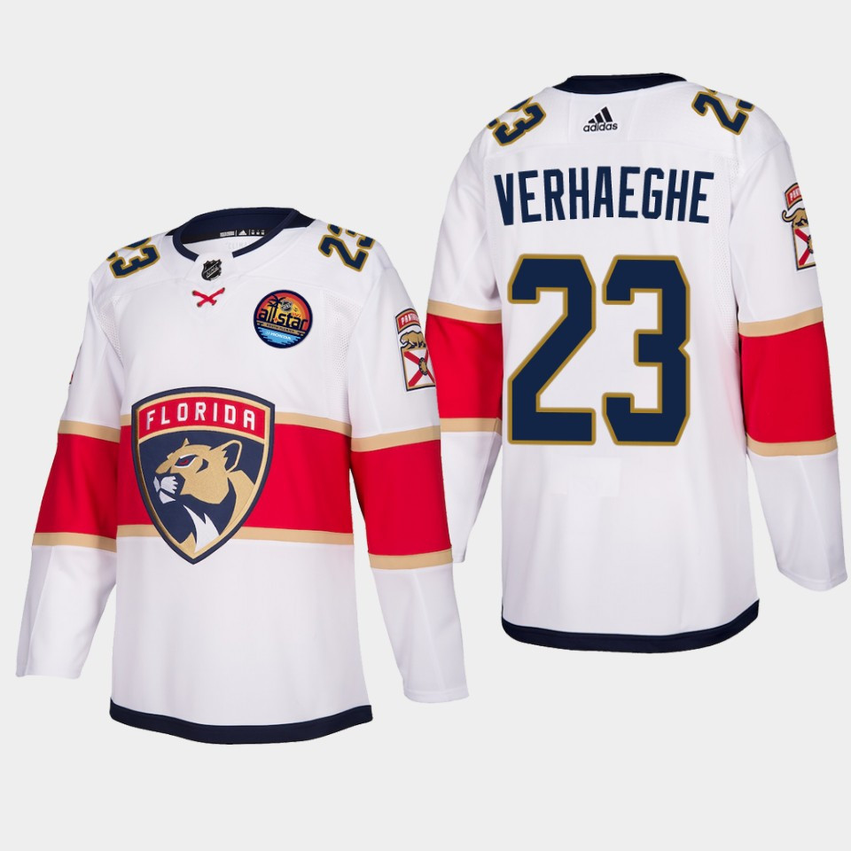 Carter Verhaeghe 23 Florida Panthers 2023 All-Star Game Stitched Jersey White Equipment