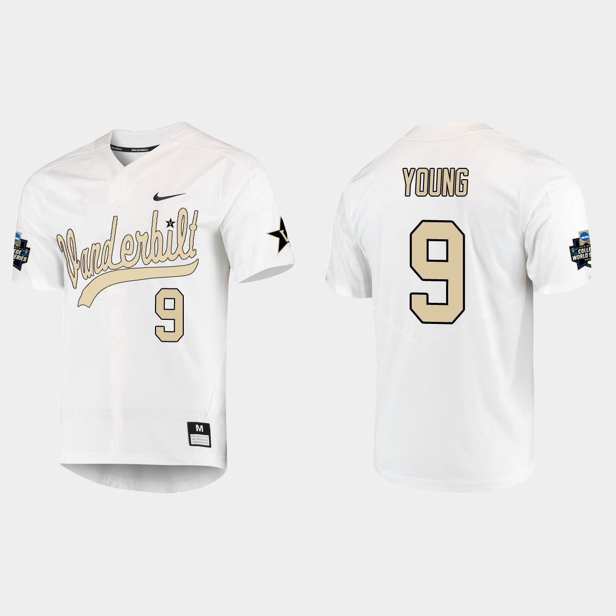 Carter Young Vanderbilt Commodores College World Series Jersey - White