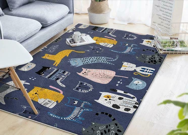 Cartoon Cat Limited Edition Rectangle Rug