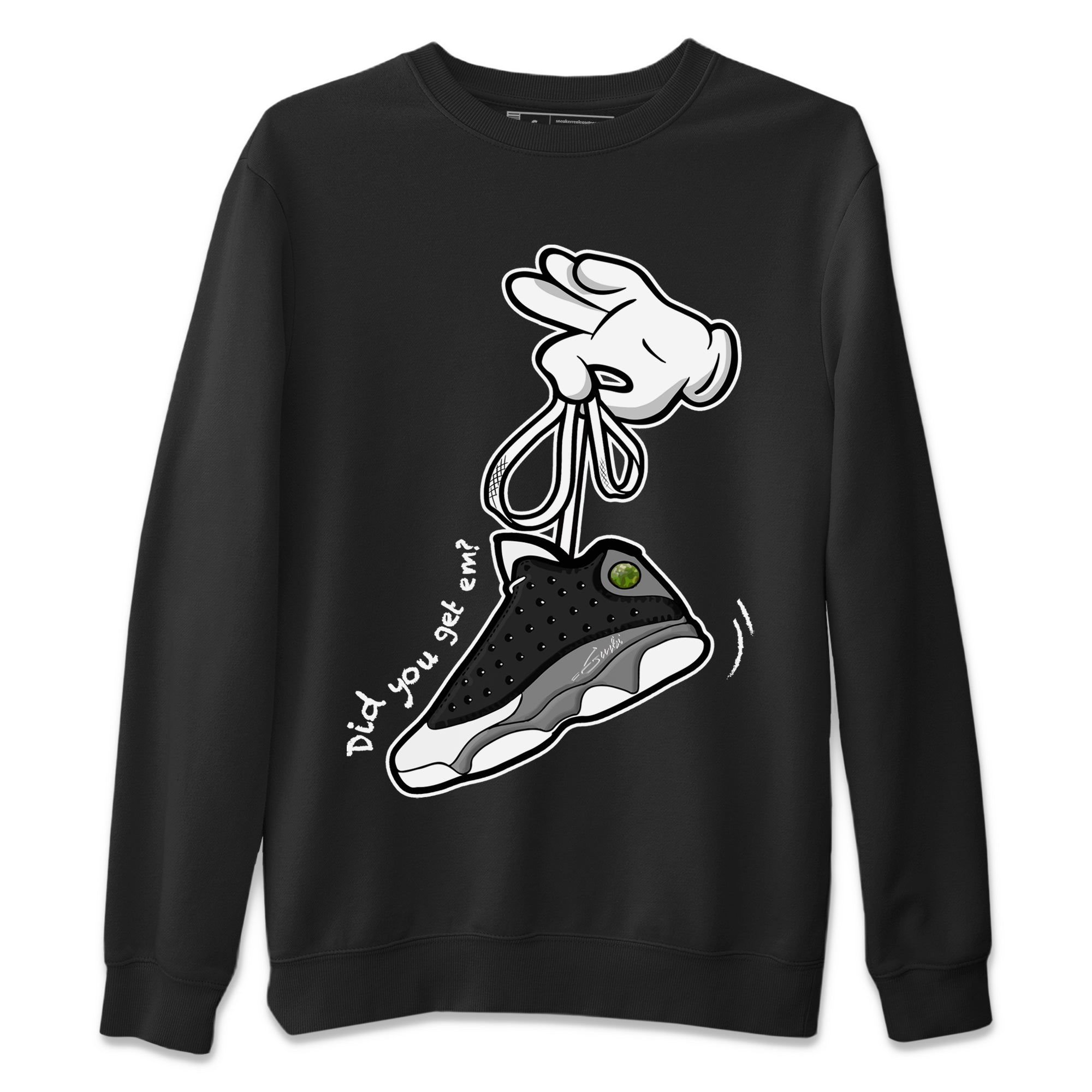 Cartoon Hands Unisex Sweater – Air Jordan 13 Black Flint, Sneakers Matching Sweater