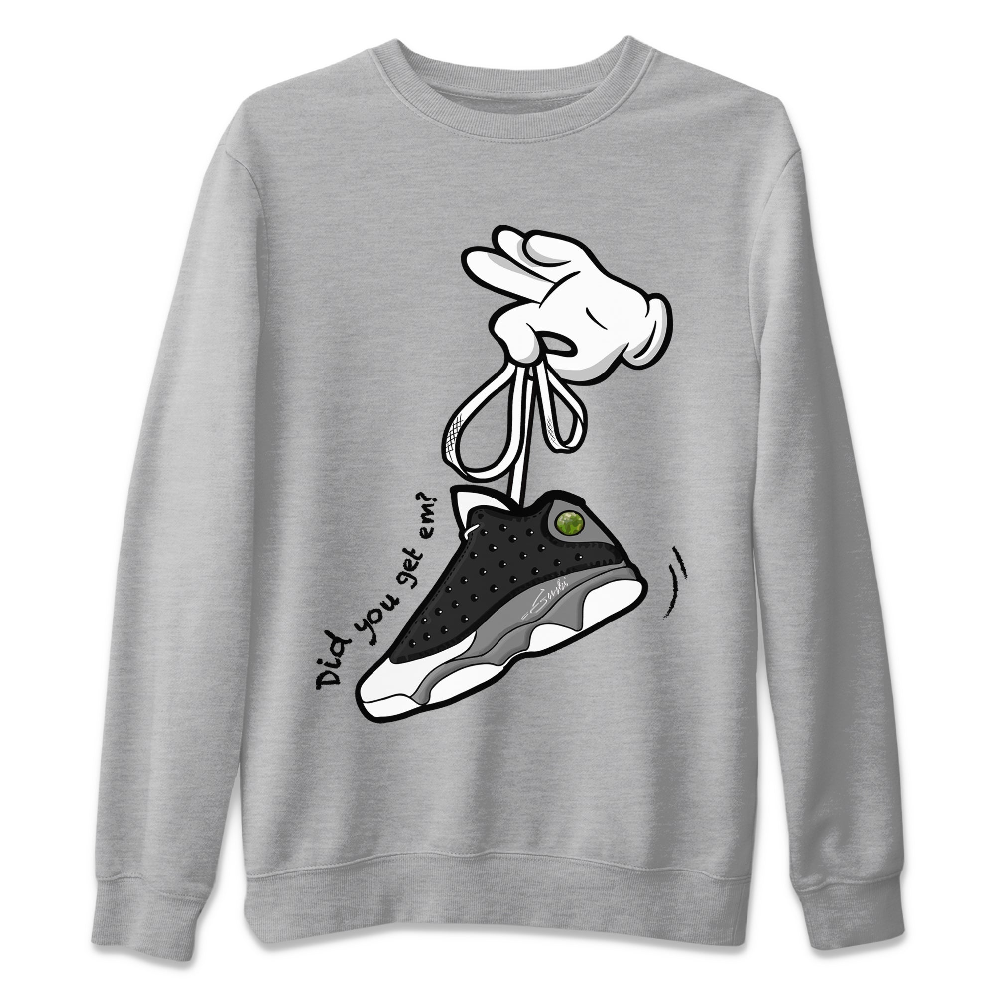 Cartoon Hands Unisex Sweater – Air Jordan 13 Black Flint, Sneakers Matching Sweater