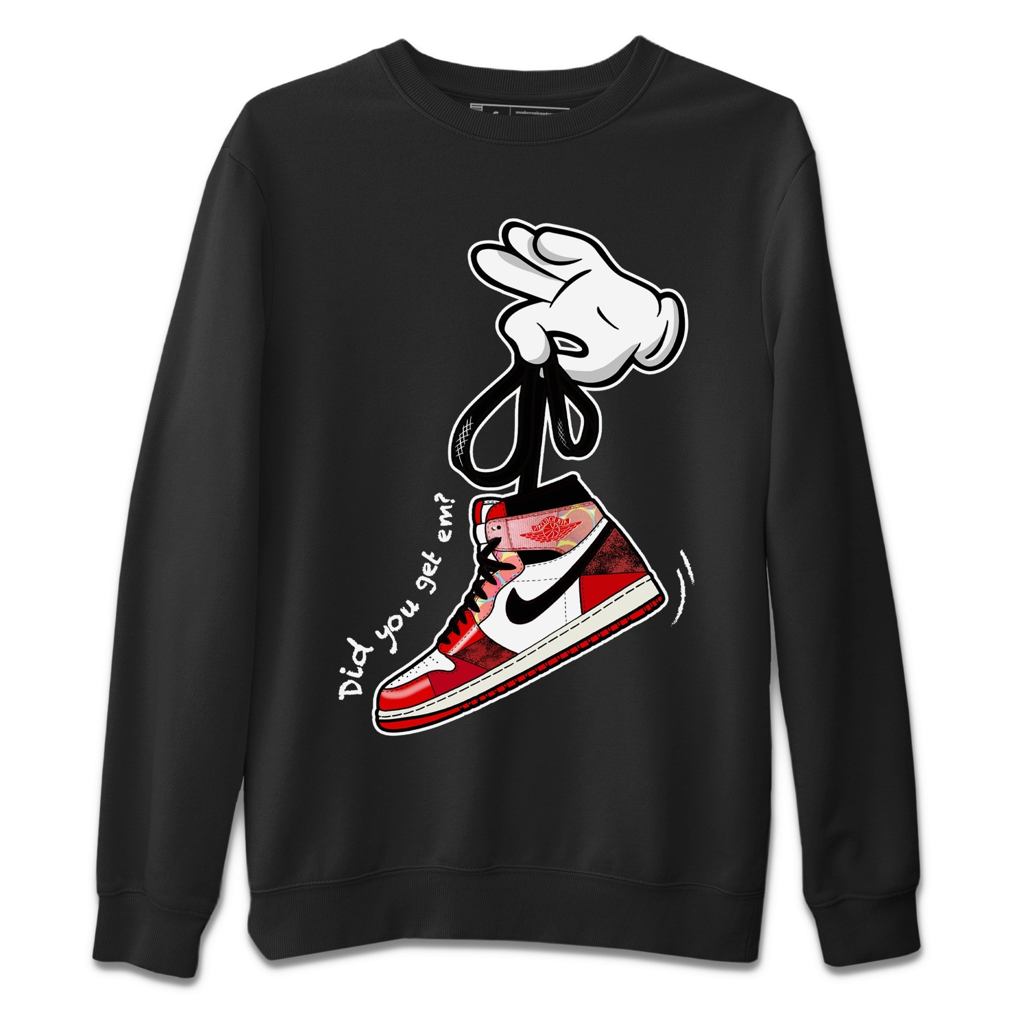 Cartoon Hands Unisex Sweater – Air Jordan 1 Spider Man, Sneakers Matching Sweater
