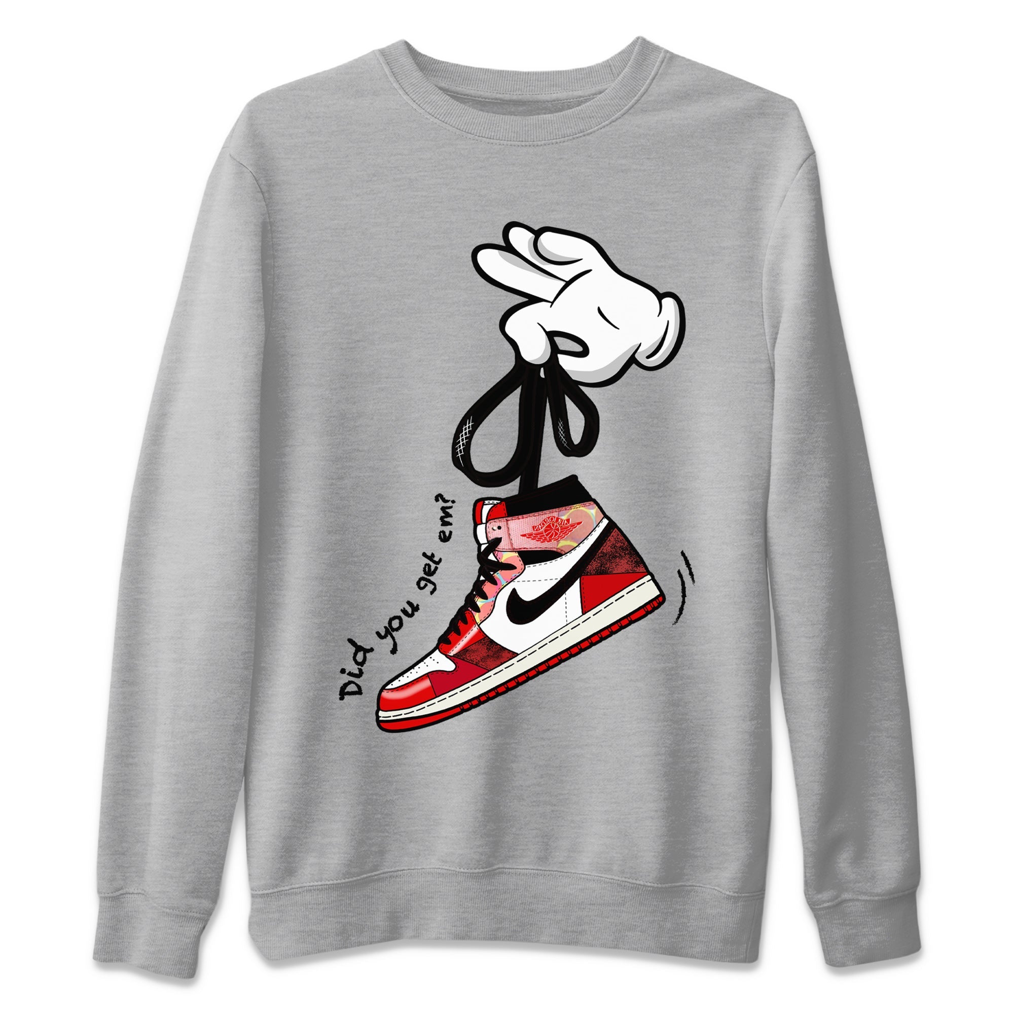 Cartoon Hands Unisex Sweater – Air Jordan 1 Spider Man, Sneakers Matching Sweater