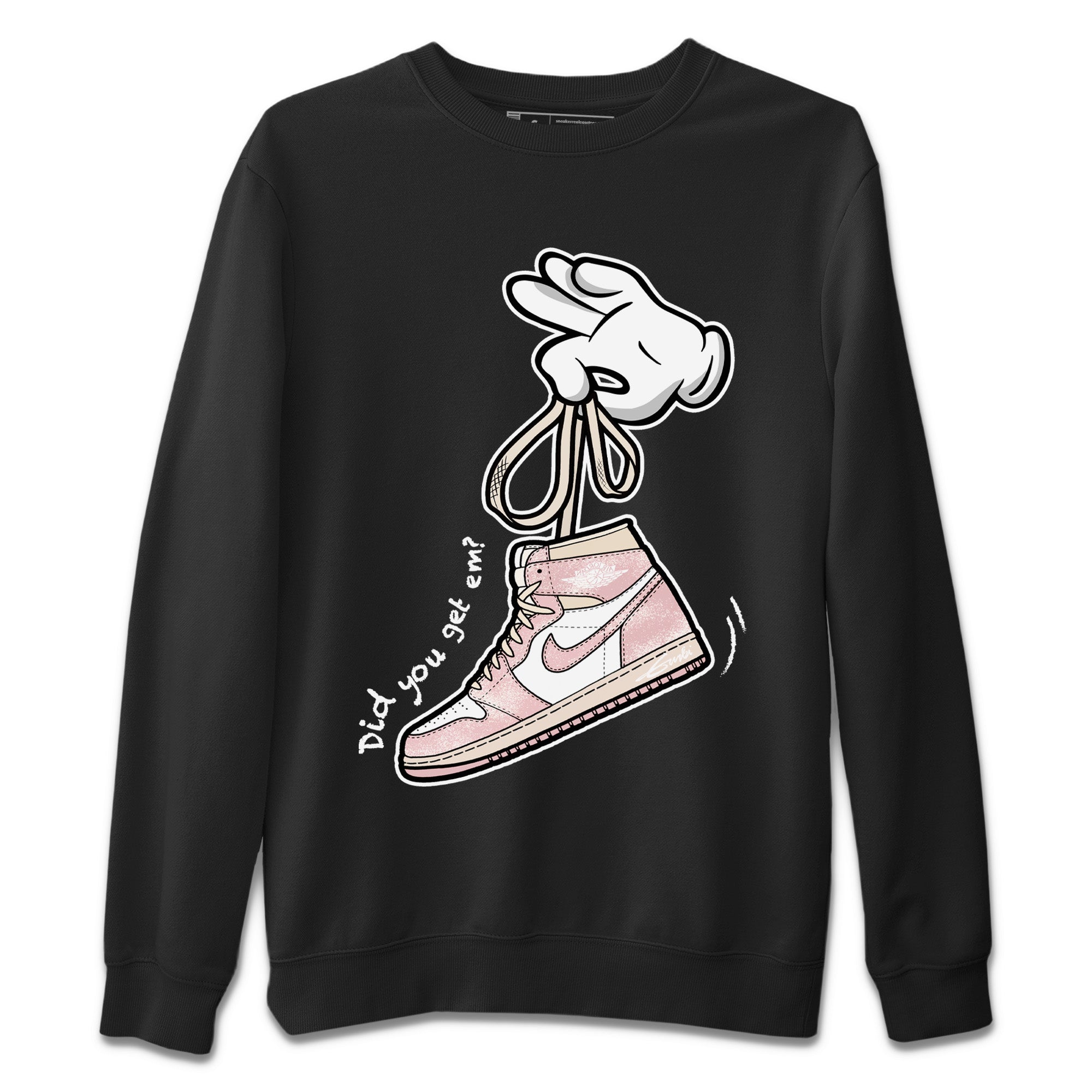Cartoon Hands Unisex Sweater – Air Jordan 1 Washed Pink, Sneakers Matching Sweater