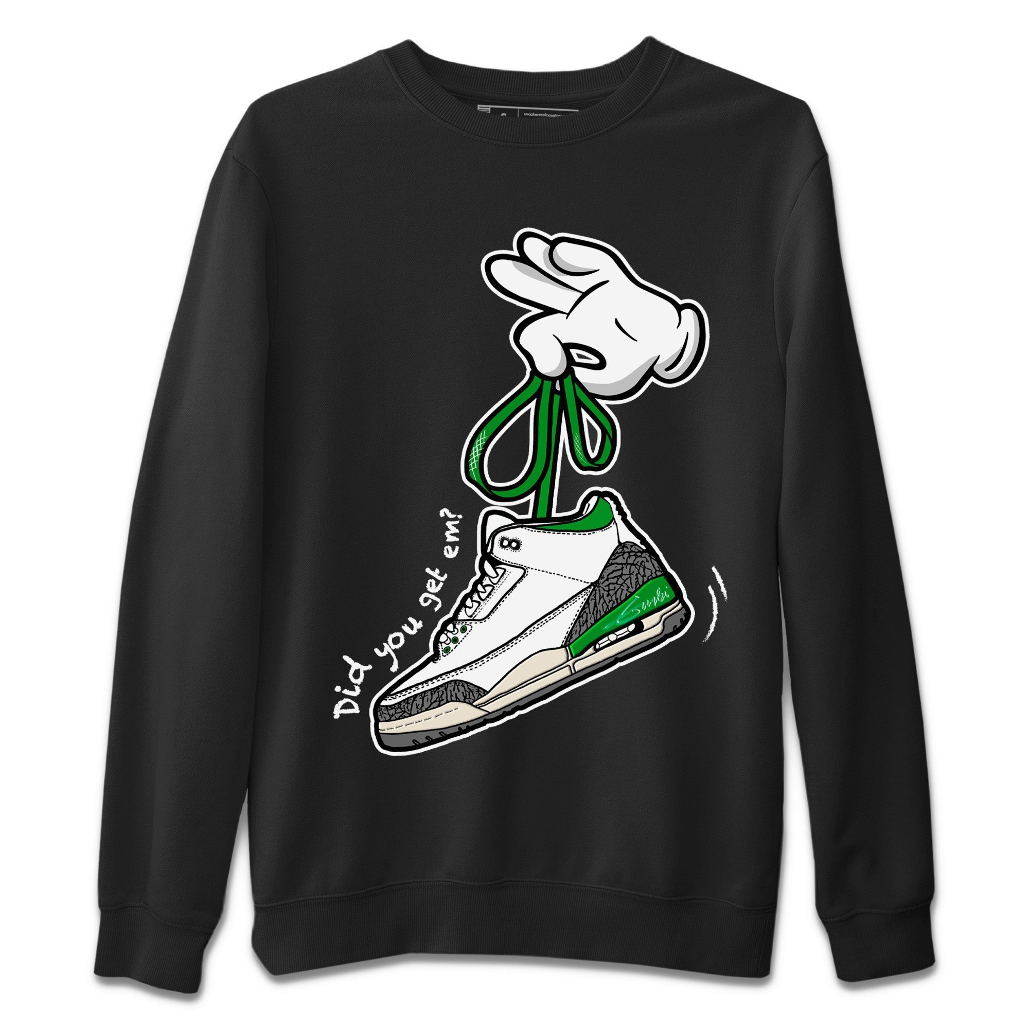 Cartoon Hands Unisex Sweater – Air Jordan 3 Lucky Green, Sneakers Matching Sweater