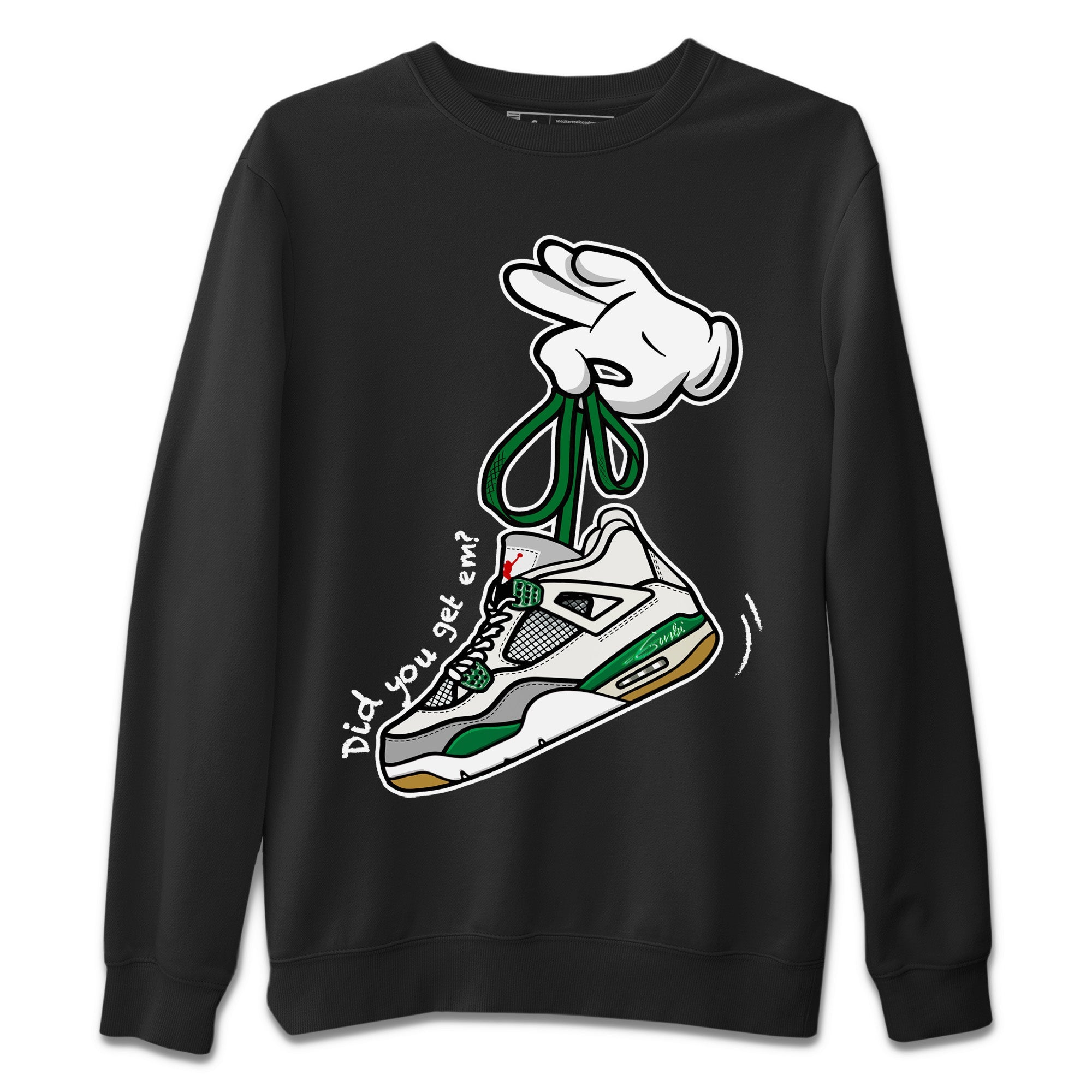 Cartoon Hands Unisex Sweater – Air Jordan 4 Pine Green, Sneakers Matching Sweater