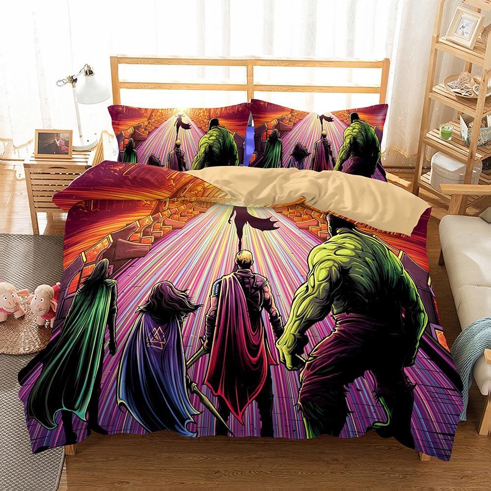 Cartoon Marvel Hero 3D Customized Duvet Cover Bedding Set