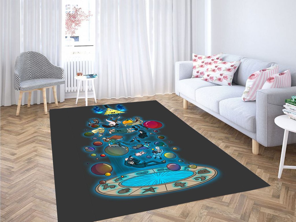 Cartoon Network Portal Living Room Modern Carpet Rectangle Rug