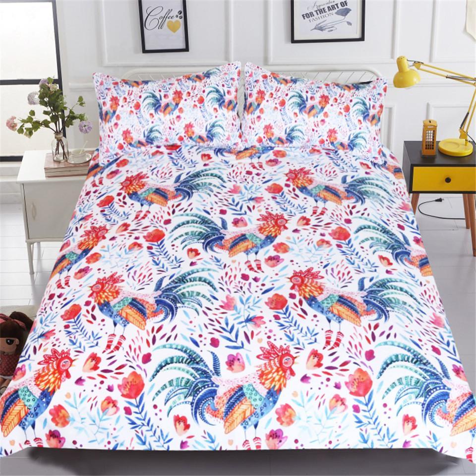 Cartoon Rooster 3D Customized Duvet Cover Bedding Set