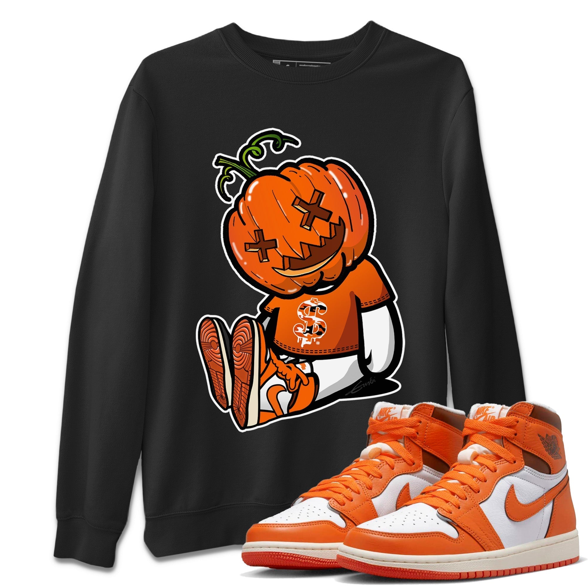Carved Pumpkin Dolls Unisex Sweater – Air Jordan 1 Starfish, Sneakers Matching Sweater