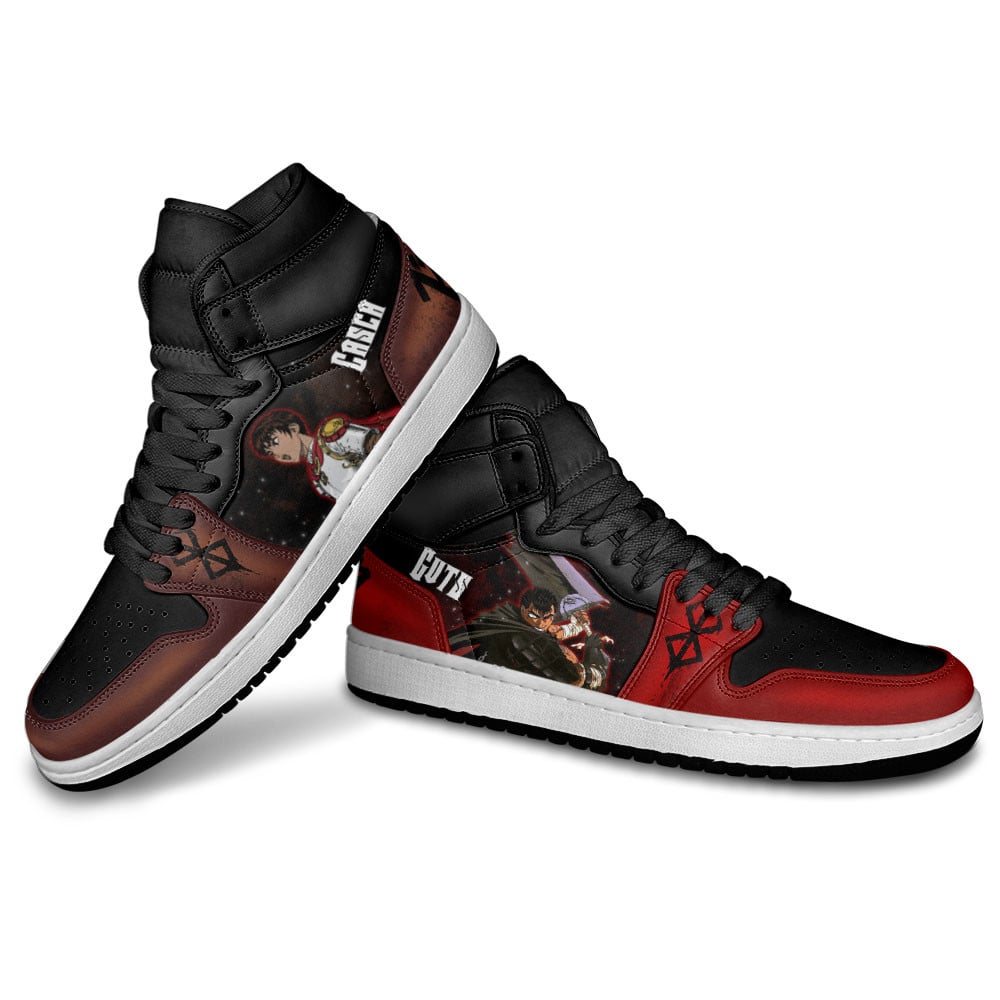 Casca and Guts JD1s Sneakers Berserk Anime Shoes For Fans, Air Jordan Hightop