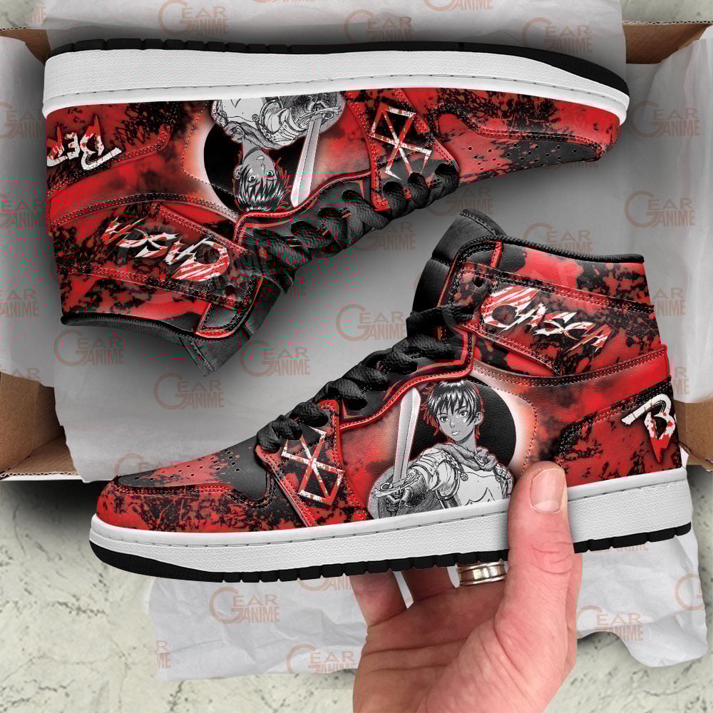 Casca JD1s Sneakers Berserk Anime Shoes, Air Jordan Hightop