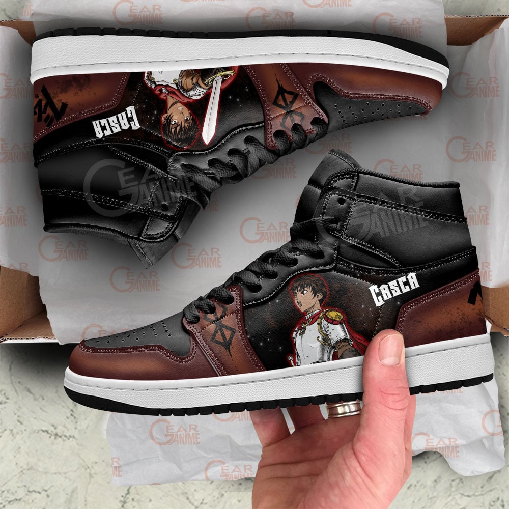 Casca JD1s Sneakers Berserk Anime Shoes For Fans, Air Jordan Hightop